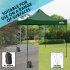 Sealey Dellonda Premium 3 x 3m Pop-Up Gazebo, PVC Coated, Water Resistant Fabric, Supplied with Carry Bag, Rope, Stakes & Weight Bags - Dark Green Canopy