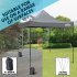 Sealey Dellonda Premium 3 x 3m Pop-Up Gazebo, PVC Coated, Water Resistant Fabric, Supplied with Carry Bag, Rope, Stakes & Weight Bags - Grey Canopy