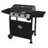 Sealey Dellonda 3 Burner Gas BBQ Grill, Ignition, Thermometer, Black/Stainless Steel