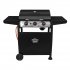 Sealey Dellonda 3 Burner Gas BBQ Grill, Ignition, Thermometer, Black/Stainless Steel