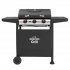 Sealey Dellonda 3 Burner Gas BBQ Grill, Ignition, Thermometer, Black/Stainless Steel