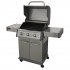 Sealey Dellonda 3 Burner Deluxe Gas BBQ Grill with Piezo Ignition & Thermometer - Stainless Steel