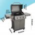 Sealey Dellonda 3 Burner Deluxe Gas BBQ Grill with Piezo Ignition & Thermometer - Stainless Steel