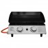 Sealey Dellonda 2 Burner Portable Gas Plancha 5kW BBQ Griddle, Stainless Steel - DG21