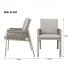 Sealey Dellonda Fusion Garden/Patio Dining Chair with Armrests, Set of 6, Light Grey - DG49