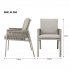 Sealey Dellonda Fusion Garden/Patio Dining Chairs with Armrests 4pc - Light Grey