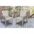 Sealey Dellonda Fusion Garden/Patio Dining Chairs with Armrests 4pc - Light Grey