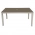 Sealey Dellonda Fusion Aluminium Garden Dining Table with Tempered Glass & Parasol Hole - Light Grey