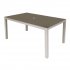 Sealey Dellonda Fusion Aluminium Garden Dining Table with Tempered Glass & Parasol Hole - Light Grey