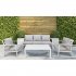 Sealey Dellonda Kyoto 4-Piece Aluminium Outdoor Garden Sofa Arm Chair Coffee Table Set