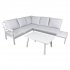 Sealey Dellonda Kyoto Aluminium Outdoor Corner Sofa & Coffee Table Set 3pc