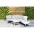 Sealey Dellonda Kyoto Aluminium Outdoor Corner Sofa & Coffee Table Set 3pc