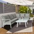 Sealey Dellonda Kyoto Aluminium Outdoor Corner Sofa & Coffee Table Set 3pc