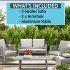 Sealey Dellonda Fusion Aluminium Outdoor Sofa, Arm Chairs & Coffee Table Set 4pc