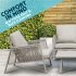 Sealey Dellonda Fusion Aluminium Outdoor Sofa, Arm Chairs & Coffee Table Set 4pc