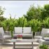 Sealey Dellonda Fusion Aluminium Outdoor Sofa, Arm Chairs & Coffee Table Set 4pc