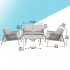 Sealey Dellonda Fusion Aluminium Outdoor Sofa, Arm Chairs & Coffee Table Set 4pc