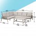 Sealey Dellonda Fusion Aluminium Outdoor Corner Sofa & Coffee Table Set 4pc