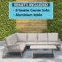 Sealey Dellonda Fusion Aluminium Outdoor Corner Sofa & Coffee Table Set 4pc