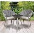 Sealey Dellonda Echo Aluminium Balcony Set with Tempered Glass Tabletop 3pc