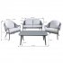 Sealey Dellonda Echo Aluminium Outdoor Sofa, Chair & Coffee Table Set 4pc