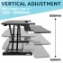 Sealey Dellonda 71cm Adjustable-Height Standing Desk Riser 15kg Capacity