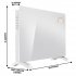 Sealey Baridi Electric Glass Panel Heater, 2000W, Thermostat Controlled 24Hr 7 Day Timer, Wi-Fi Enabled, Remote Control, White