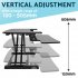 Sealey Dellonda 89cm Height Adjustable Standing Desk Converter, 50cm Max Height, 15kg Capacity - DH15