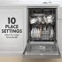 Sealey Baridi Slimline Freestanding Dishwasher 45cm Wide 10 Place Settings - Silver