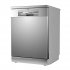 Sealey Baridi Freestanding Dishwasher, Full Size, Standard 60cm Wide with 14 Place Settings, 8 Programs & 5 Functions, LED Display, Silver