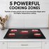 Sealey Baridi Integrated Ceramic Hob with 5 Cooking Zones 77cm - Black Glass