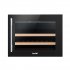 Sealey Baridi 60cm Built-In 28 Bottle Wine Cooler with Beech Wood Shelves and Internal LED Light, Black