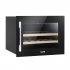 Sealey Baridi 60cm Built-In 28 Bottle Wine Cooler with Beech Wood Shelves and Internal LED Light, Black