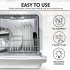 Sealey Baridi Tabletop Dishwasher 3 Place Settings 6L Capacity