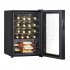 Sealey Baridi Wine Cooler/Fridge, Digital Touchscreen Controls, LED Light, 20 Bottle - Black