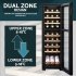 Sealey Baridi 27 Bottle Dual Zone Wine Fridge & Cooler