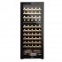 Sealey Baridi 55 Bottle Dual Zone Wine Cooler, Fridge with Digital Touch Screen Controls, Wooden Shelves & LED Light, Black