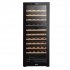 Sealey Baridi 55 Bottle Dual Zone Wine Cooler, Fridge with Digital Touch Screen Controls, Wooden Shelves & LED Light, Black