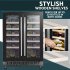 Sealey Baridi 40 Bottle/120 Can Under-Counter/Freestanding Dual Zone Wine Fridge & Cooler 60cm