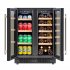 Sealey Baridi 40 Bottle/120 Can Under-Counter/Freestanding Dual Zone Wine Fridge & Cooler 60cm