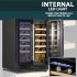 Sealey Baridi 40 Bottle/120 Can Under-Counter/Freestanding Dual Zone Wine Fridge & Cooler 60cm