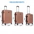 Sealey Dellonda Lightweight ABS Luggage Set with TSA Lock - Rose Gold