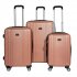 Sealey Dellonda Lightweight ABS Luggage Set with TSA Lock - Rose Gold