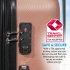 Sealey Dellonda Lightweight ABS Luggage Set with TSA Lock - Rose Gold