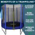 Sealey Dellonda Heavy-Duty Outdoor Trampoline with Safety Enclosure Net 6ft