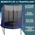 Sealey Dellonda Heavy-Duty Outdoor Trampoline with Safety Enclosure Net 8ft