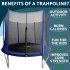 Sealey Dellonda Heavy-Duty Outdoor Trampoline with Safety Enclosure Net 10ft