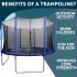 Sealey Dellonda Heavy-Duty Outdoor Trampoline with Safety Enclosure Net 12ft