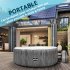 Sealey Dellonda 2-4 Person Inflatable Hot Tub/Spa with Smart Pump - Wood Effect