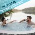 Sealey Dellonda 2-4 Person Inflatable Hot Tub/Spa with Smart Pump - Wood Effect